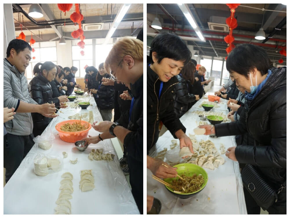 除夕当天举行“包饺子，，，，，，，迎除夕”活动