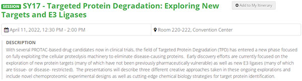 SY17-Targeted-Protein-Degradation-Exploring-New-Targets-and-E3-Ligases.jpg SY17-Targeted-Protein-Degradation-Exploring-New-Targets-and-E3-Ligases.jpg